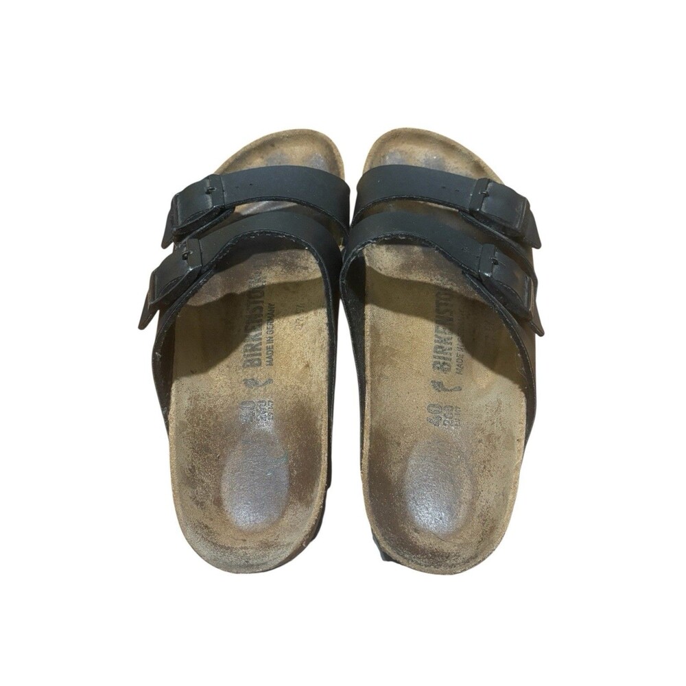 Birkenstock Arizona Birko-Flor Black Sandals Size 40 EU 9-9.5 US - Picture 6 of 8
